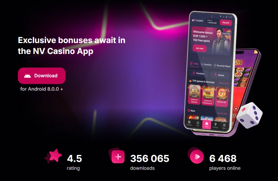 NV Casino APK – výběry přes Android aplikaci, iOS a mobilní web